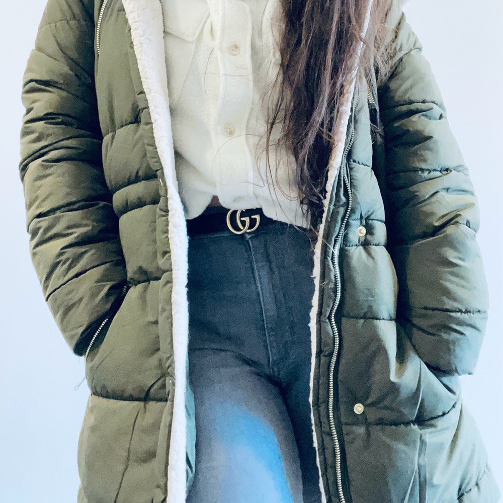 “Cross Paths” Puffer Coat 🦋 Olive
